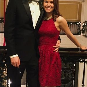 Francescas red dress